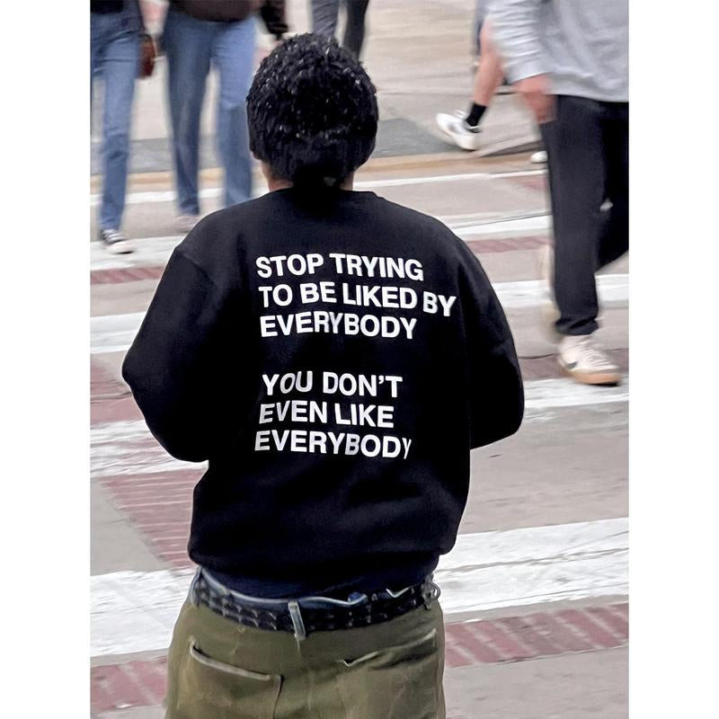 We'Re Not Really Strangers Stop Trying Crewneck