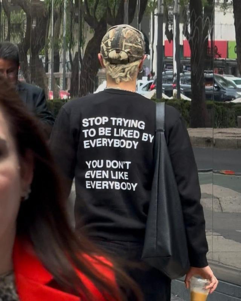 We'Re Not Really Strangers Stop Trying Crewneck