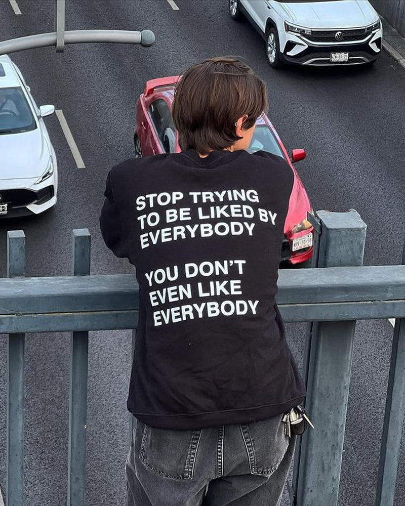 We'Re Not Really Strangers Stop Trying Crewneck